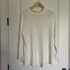 Chico’s Women’s Mock Turtleneck Tunic Blouse Cream L